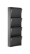 Schuhkipper >BLACK< (1stk) in Schwarz lackiert, Metall, montiert - 50x130x15cm (BxHxT)
