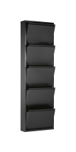 Schuhkipper >BLACK< (1stk) Schwarz lackiert, Metall, montiert - 50x172x15cm (BxHxT)