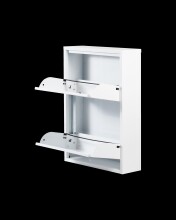 Schuhkipper >WIT< in Weiß, Lackiert, montiert - 50x72x15cm (BxHxT)