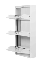 Schuhkipper >WIT< in Weiß, Lackiert, Metall, montiert - 50x105x15cm (BxHxT)