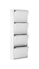 Schuhkipper >WIT< in Weiß, Lackiert, Metall montiert - 50x130x15cm (BxHxT)