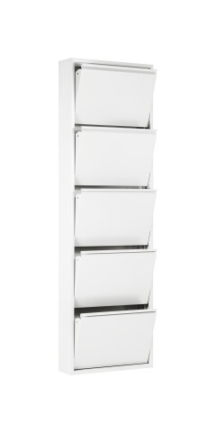 Schuhkipper >WIT< in Weiß, Lackiert, Metall montiert - 50x172x15cm (BxHxT)