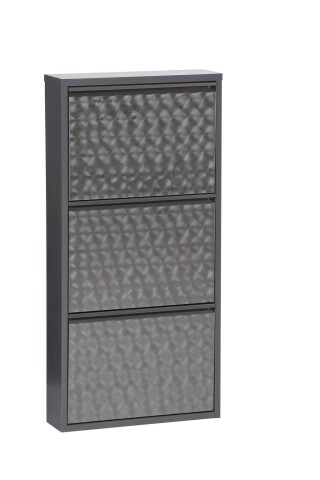 Schuhkipper >CLIP< (1stk) Metall / schwarz-anthrazit, montiert - 50x105x13,5 (BxHxT)