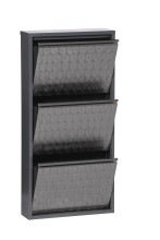 Schuhkipper >CLIP< (1stk) Metall / schwarz-anthrazit, montiert - 50x105x13,5 (BxHxT)