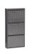 Schuhkipper >CLIP< (1stk) Metall / schwarz-anthrazit, montiert - 50x105x13,5 (BxHxT)