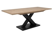 Kulissen-Esstisch >Avant< ausziehbar, Dekor Artisan Oak / schwarz - 160/200x76x90cm (BxHxT)