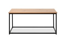 Couchtisch >Trelleborg< in Dekor Artisan Oak / schwarz - 90x40x48 (BxHxT)