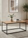 Couchtisch >Trelleborg< in Dekor Artisan Oak / schwarz - 90x40x48 (BxHxT)