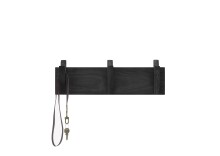 Garderoben-Set >Bantry< (4-teilig) in Eiche / schwarz - 100x190x30 (BxHxT)