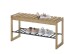 Garderoben-Set >BANTRY< (4-teilig) in Eiche / schwarz - 150x190x30 (BxHxT)