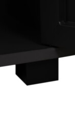 Nachtkommode >Porto< in dunkelgrau, Holzwerkstoff, Metall - 38,5x54x29cm (BxHxT)