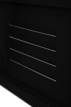 Nachtkommode >Porto< in dunkelgrau, Holzwerkstoff, Metall - 38,5x54x29cm (BxHxT)