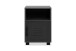 Nachtkommode >Porto< in dunkelgrau, Holzwerkstoff, Metall - 38,5x54x29cm (BxHxT)