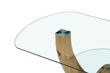 Couchtisch >Boston< in Artisan Eiche Dekor, Glas - 110x40x60 (BxHxT)
