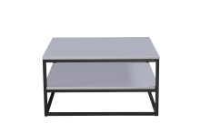 Couchtisch >Tilda 2< in grau, schwarz, MDF, Metall...