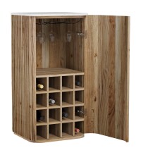 Barschrank >Winston< in weiß, Akazie, Marmor,...