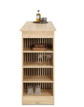 Bartisch >Mojito< in Artisan Eiche Dekor, schwarz - 115x103x50cm (BxHxT)