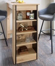 Bartisch >Mojito< in Artisan Eiche Dekor, schwarz - 115x103x50cm (BxHxT)