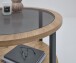 Couchtisch >Lars< in Artisan Eiche Dekor, schwarz - 45x80 (HxD)