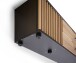 Lowboard >Filipo< in Artisan Eiche Dekor,schwarz - 160x32x31cm (BxHxT)