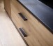 Lowboard >Filipo< in Artisan Eiche Dekor,schwarz - 160x32x31cm (BxHxT)