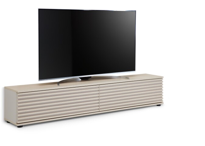 Lowboard >Lumero< in Artisan Eiche Dekor, schwarz - 180x32x31cm (BxHxT)