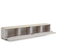 Lowboard >Lumero< in Artisan Eiche Dekor, schwarz - 180x32x31cm (BxHxT)