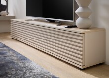 Lowboard >Lumero< in Artisan Eiche Dekor, schwarz - 180x32x31cm (BxHxT)