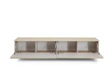 Lowboard >Lumero< in Artisan Eiche Dekor, schwarz - 180x32x31cm (BxHxT)