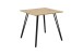 Esstisch >Fiete< in Eiche Dekor, schwarz, MDF, Metall - 80x75x80cm (BxHxT)