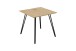 Esstisch >Fiete< in Eiche Dekor, schwarz, MDF, Metall - 80x75x80cm (BxHxT)