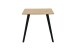 Esstisch >Fiete< in Eiche Dekor, schwarz, MDF, Metall - 80x75x80cm (BxHxT)