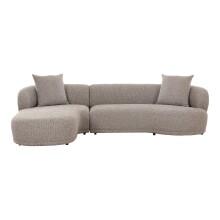 Ecksofa >Kingston< in Braun, Polyester - 294x69cm...