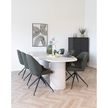 Esstisch >Maranola< in Hellgrau, MDF, Zement -...