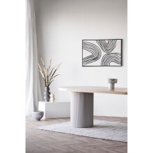 Esstisch >Solva< in Sand / Natur, MDF, Eschenfurnier - 220x75x100cm (BxHxT)