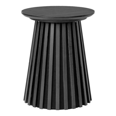 Beistelltisch >Osaka< in Schwarz, Eichenfurnier, MDF - 50x40cm (HxD)