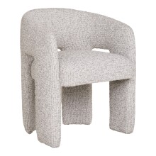 Sessel >Monroe< in Beige, Polyester - 58x74x55cm...