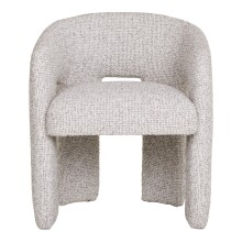 Sessel >Monroe< in Beige, Polyester - 58x74x55cm (BxHxT)