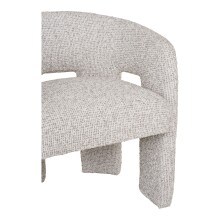 Sessel >Monroe< in Beige, Polyester - 58x74x55cm (BxHxT)