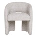 Sessel >Monroe< in Beige, Polyester - 58x74x55cm (BxHxT)