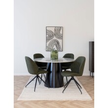 Drehstuhl >Monte Carlo< (2er-Set) in Dunkelgrün - 50x88x60 (BxHxT)