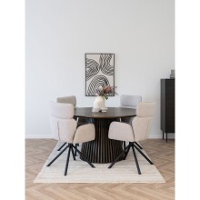 Drehstuhl >Cordoba< (2er-Set) in Hellgrau, Stahl, Stoff - 61x95x61cm (BxHxT)