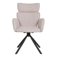 Drehstuhl >Cordoba< (2er-Set) in Hellgrau, Stahl, Stoff - 61x95x61cm (BxHxT)