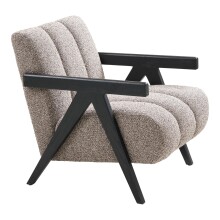 Sessel >Florence< in Hellbraun / Braun, Polyester - 68x76x83cm (BxHxT)