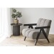 Sessel >Florence< in Hellbraun / Braun, Polyester - 68x76x83cm (BxHxT)