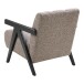 Sessel >Florence< in Hellbraun / Braun, Polyester - 68x76x83cm (BxHxT)