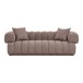 Sofa >Aurora< in Braun, Polyester - 226x69x106cm (BxHxT)