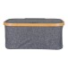 Allzweckkorb >Noto< in Dunkelgrau, Bambus, Polyester - 26x16x38cm (BxHxT)