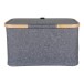 Allzweckkorb >Noto< in Dunkelgrau, Bambus, Polyester - 30x25x45cm (BxHxT)