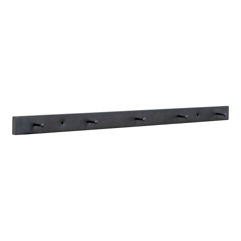 Garderobenhaken >Vita< in Schwarz, Stahl - 4x4x70cm (BxHxT)